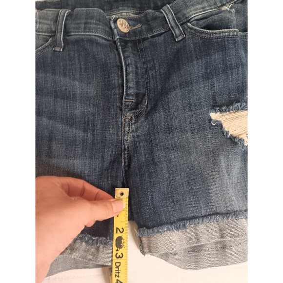 Rock & Republic Denim Shorts Sz 10 Distressed Stud Detail - Picture 5 of 7
